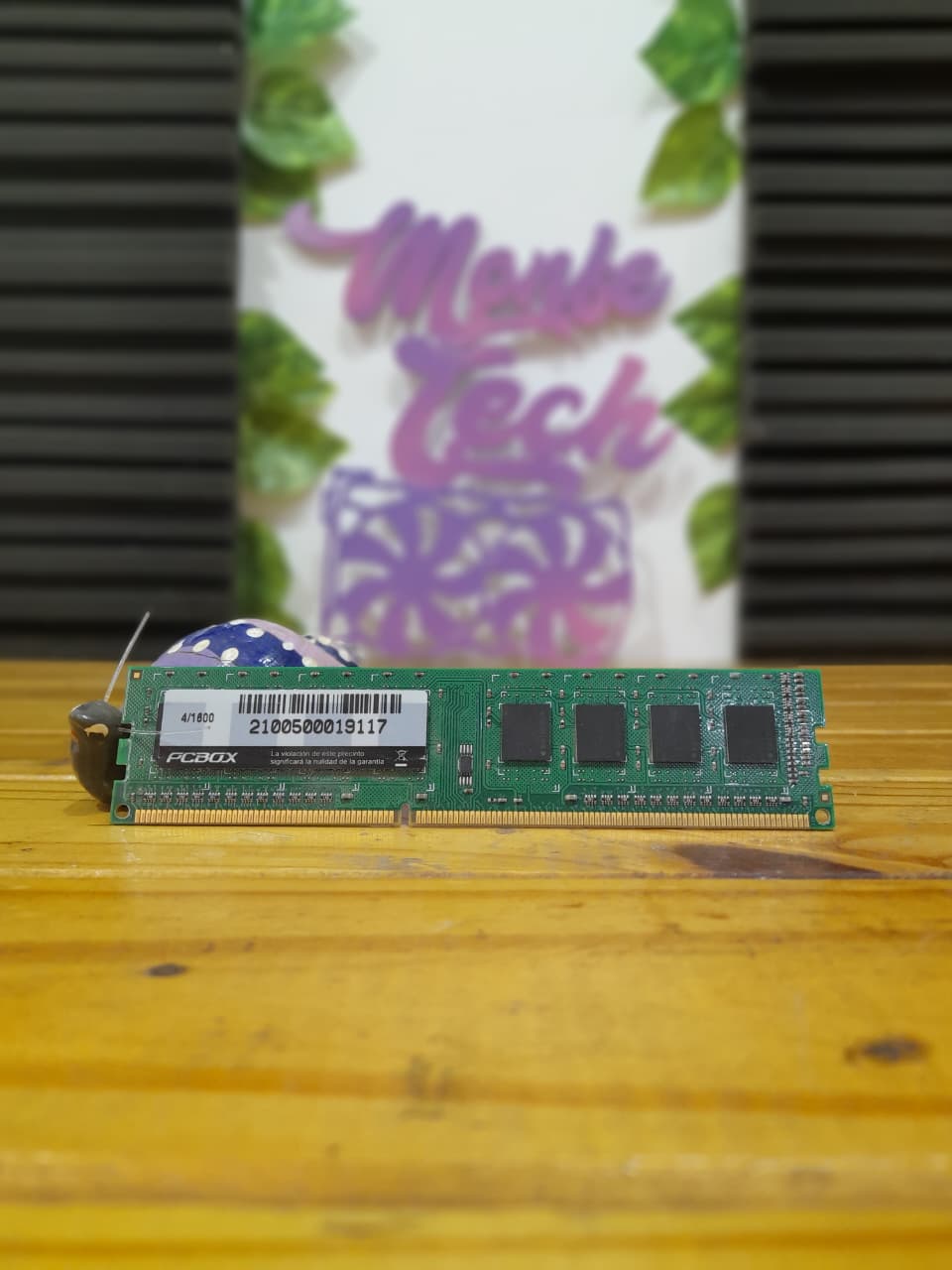 RAM DDR3 4Gb 1600Mhz Sin dicipador