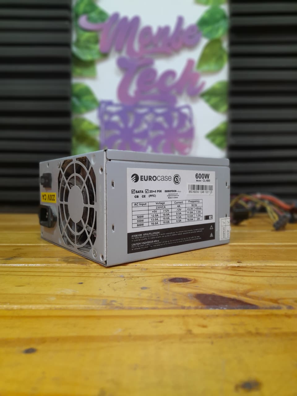 Fuente de poder EuroCase 600w